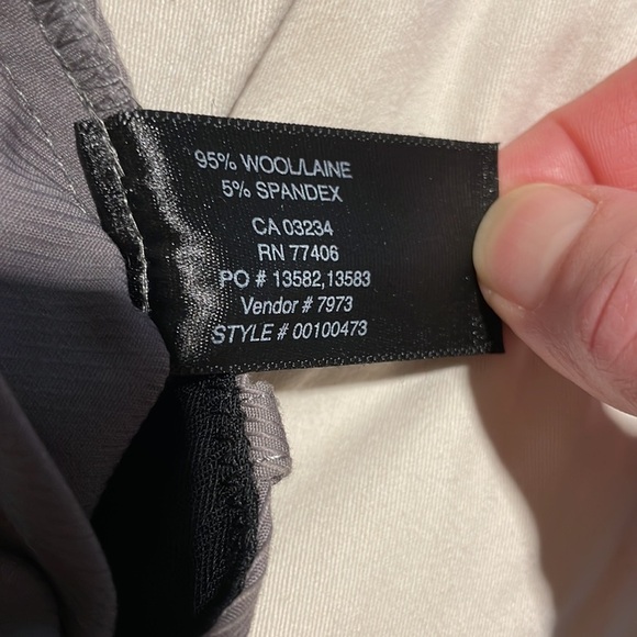 Club Monaco Wool Blend Trousers Pants Size 2 Gray. Low waist - Picture 9 of 11